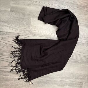Cashmere Brown Fringe Shawl